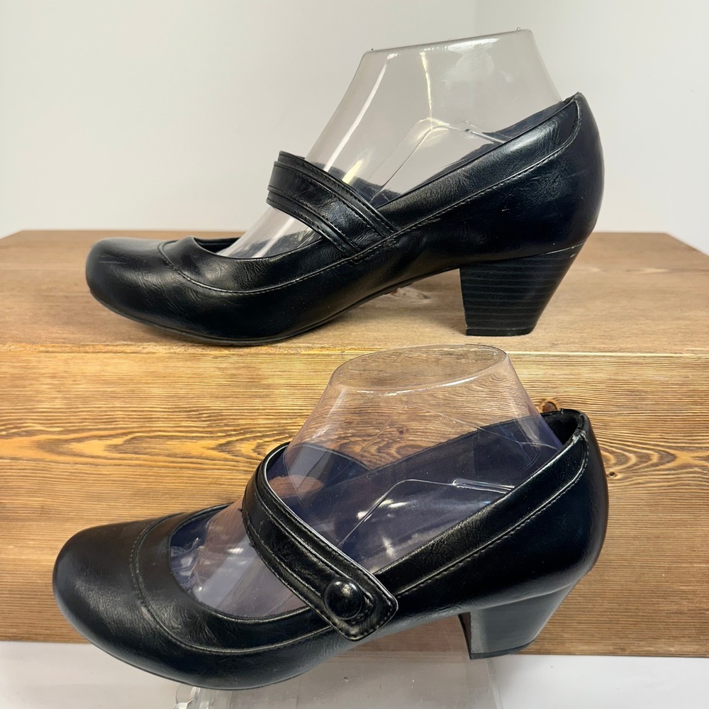 Life Stride Mary Jane Clog Comfort Heels SZ 8M Soft System Academia Grunge Retro - Picture 3 of 10